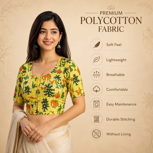 Multicolor_Madhubani_Cotton_Printed_Half_Sleeve_Stitched_Blouse_For_Women
