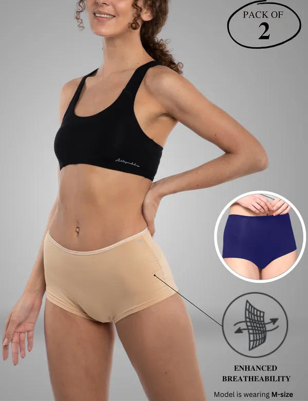 Pack_of_2_|_Women_Boy_Leg_Style_Premium_Panty_with_Bamboo_Micro_Model_Fabric_|_3X_Moisture_Wicking