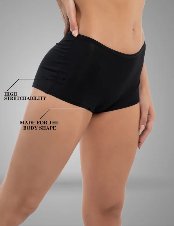 Pack_of_1_|_Women_Boy_Leg_Style_Premium_Panty_with_Bamboo_Micro_Model_Fabric_|_3X_Moisture_Wicking