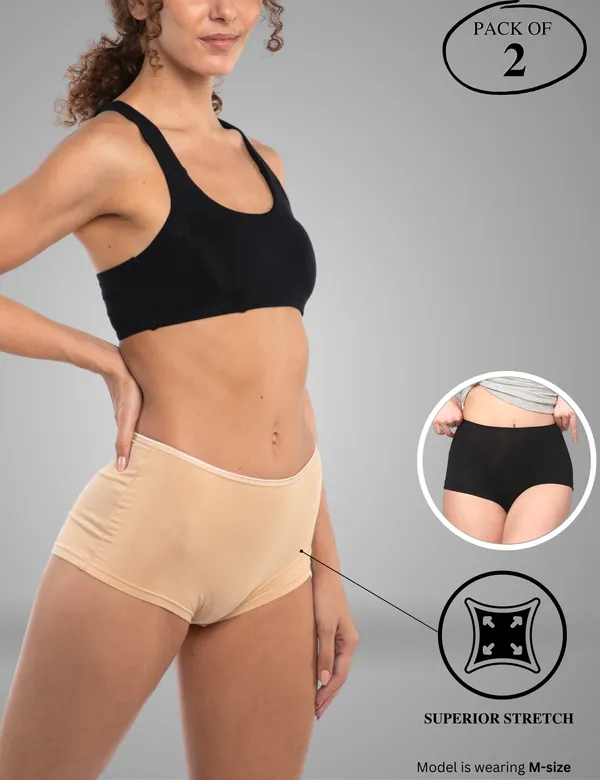Pack_of_2_|_Women_Boy_Leg_Style_Premium_Panty_with_Bamboo_Micro_Model_Fabric_|_3X_Moisture_Wicking