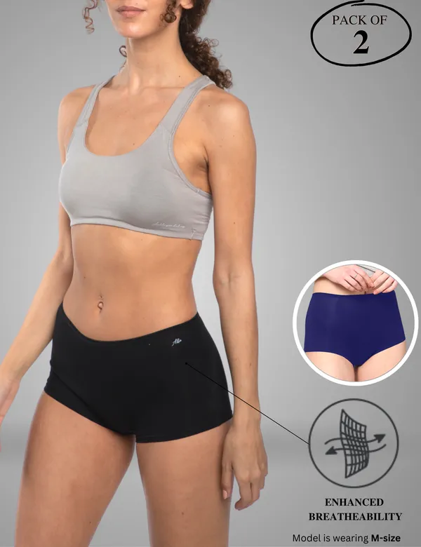 Pack_of_2_|_Women_Boy_Leg_Style_Premium_Panty_with_Bamboo_Micro_Model_Fabric_|_3X_Moisture_Wicking