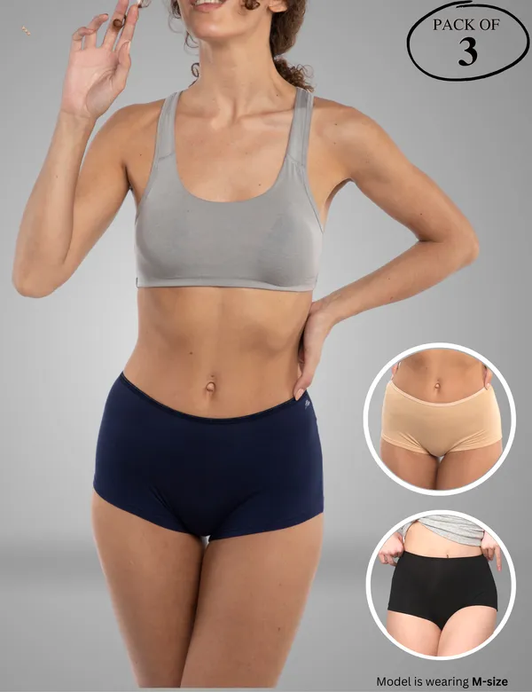 Pack_of_3_|_Women_Boy_Leg_Style_Premium_Panty_with_Bamboo_Micro_Model_Fabric_|_3X_Moisture_Wicking