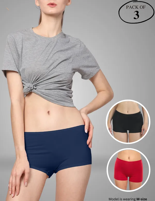 Pack_of_3_|_Women_Boyshort_Style_Premium_Panty_with_Bamboo_Micro_Model_Fabric_|_3X_Moisture_Wicking