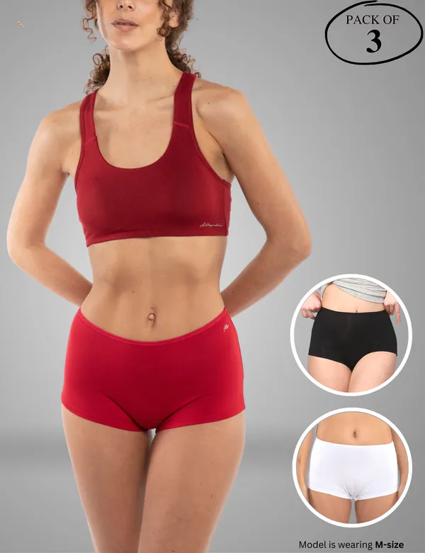 Pack_of_3_|_Women_Boy_Leg_Style_Premium_Panty_with_Bamboo_Micro_Model_Fabric_|_3X_Moisture_Wicking