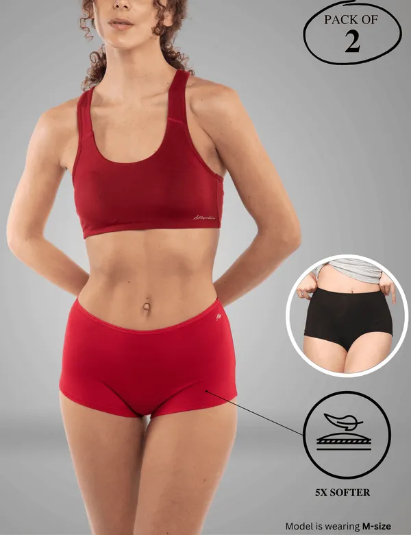 Pack_of_2_|_Women_Boy_Leg_Style_Premium_Panty_with_Bamboo_Micro_Model_Fabric_|_3X_Moisture_Wicking