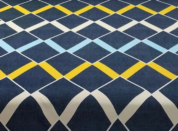 Blue_Microfibre_Striped_Print_Queen_Size_245*230_Cm_Flat_Bedsheet_with_Pillow_Covers