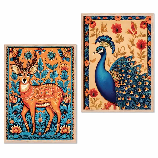 https://d1311wbk6unapo.cloudfront.net/NushopCatalogue/tr:f-webp,w-600,fo-auto/6655aea102d8dc3ec1409c18/cat_img/Rajasthani_Painting_with_Frame_for_Home_Decoration___Madhubani_Art_Place_Poster_for_Living_Room_Bedroom_Room_Wall_Decor___Pack_of_2__13_x_17inch__IOWFXRDEUK_2024-08-21_1.jpg__Acme Creations