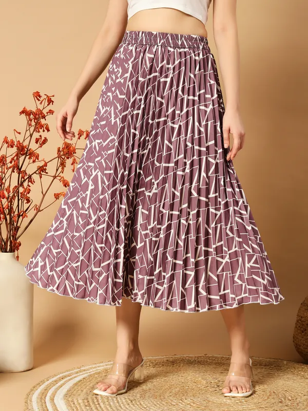 Pleated midi skirt online india sales