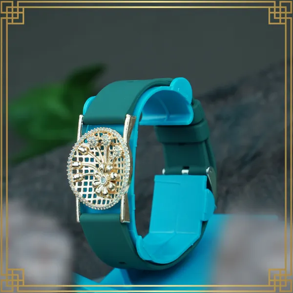Green_Wrist_Watch_Style_Rose_Gold_Plated_Bracelet_-_Perfect_Gift_For_Her