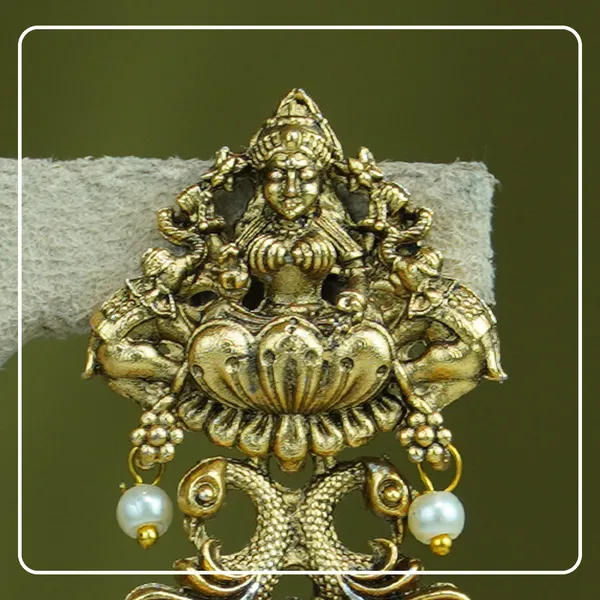Indumati__Lakshmi_&_Peacock_Matte_Finish_Jhumki_|_Divine_Festive_Collection_by_Pinak_Jewel