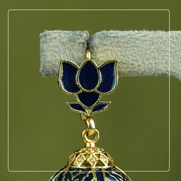Padmita__Palakka_Lotus_Hook-Style_Matte_Finish_Jhumki_|_Divine_Festive_Collection_by_Pinak_Jewel