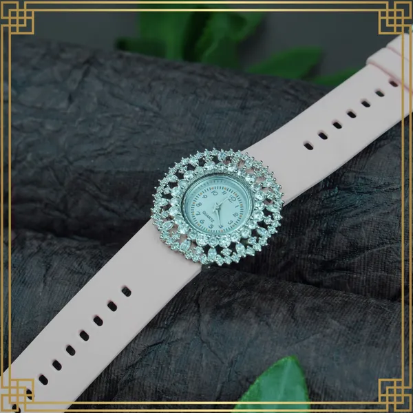 Pink_Women'S_Dial_Analog_Round_Watch
