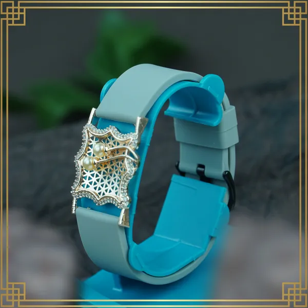 Blue_Wrist_Watch_Style_Rose_Gold_Plated_Bracelet_-_Perfect_Gift_For_Her