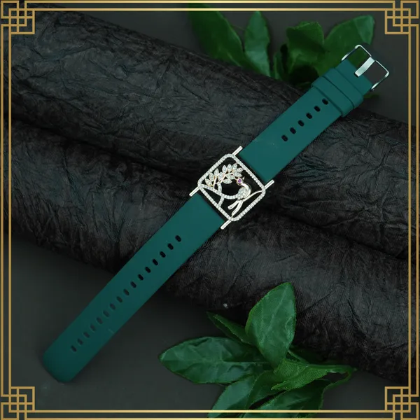 Green_Wrist_Watch_Style_Rose_Gold_Plated_Bracelet_-_Perfect_Gift_For_Her