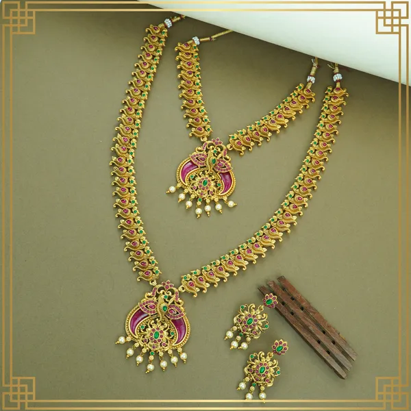 Multicolor_Alloy_Premium_Earring_&_Necklace_Combo_Set_|_South_Indian_Jewellery