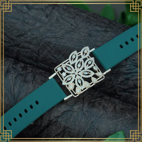 Green_Wrist_Watch_Style_Rose_Gold_Plated_Bracelet_-_Perfect_Gift_For_Her