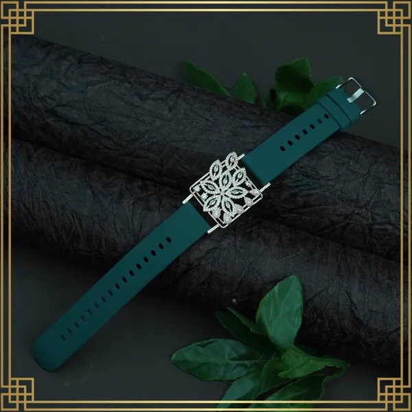 Green_Wrist_Watch_Style_Rose_Gold_Plated_Bracelet_-_Perfect_Gift_For_Her