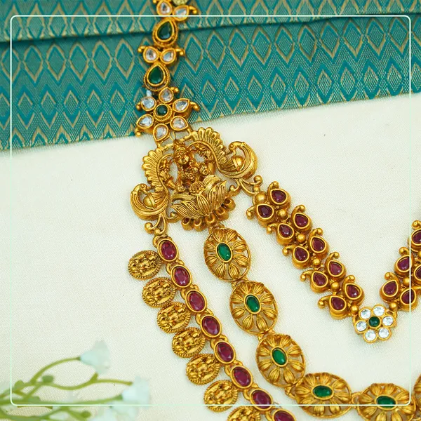 Multicolor_Alloy_Premium_Earring_&_Necklace_Set_|_South_Indian_Jewellery