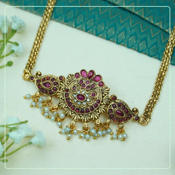 Multicolor_Alloy_Premium_Earring_&_Necklace_Set_|_South_Indian_Jewellery