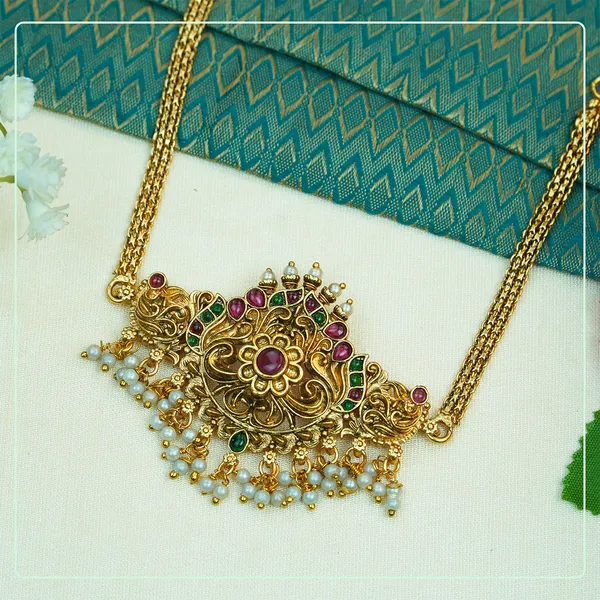 Multicolor_Alloy_Premium_Earring_&_Necklace_Set_|_South_Indian_Jewellery