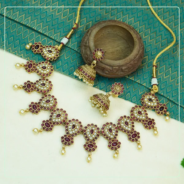Multicolor_Alloy_Premium_Earring_&_Necklace_Set_|_South_Indian_Jewellery