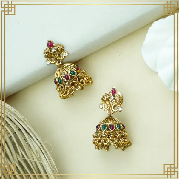 Temple_With_Lakshmi_Long_Necklace_And_Earrings_Set_|_South_Indian_Jewellery