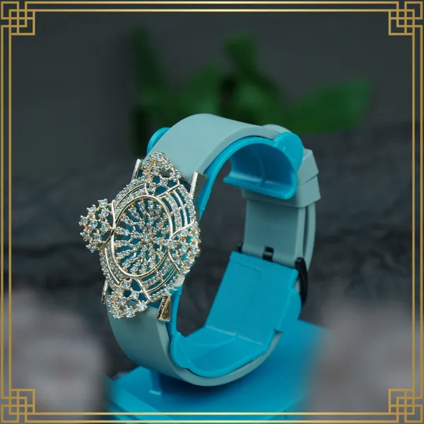 Blue_Wrist_Watch_Style_Rose_Gold_Plated_Bracelet_-_Perfect_Gift_For_Her