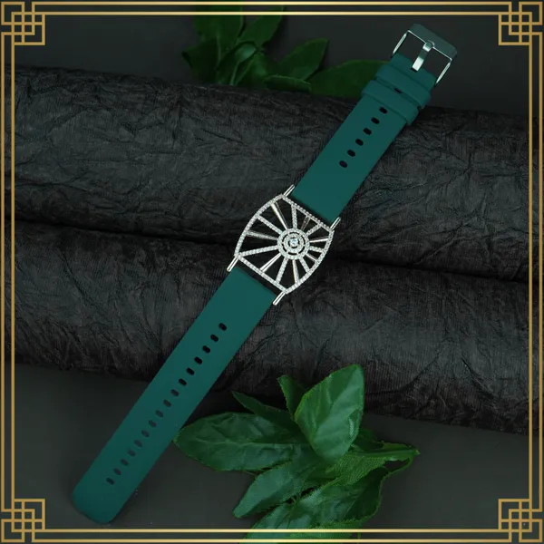 Green_Wrist_Watch_Style_Rose_Gold_Plated_Bracelet_-_Perfect_Gift_For_Her