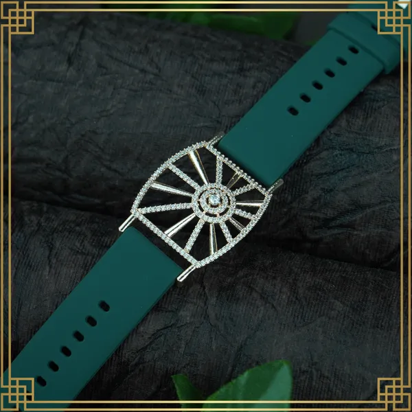 Green_Wrist_Watch_Style_Rose_Gold_Plated_Bracelet_-_Perfect_Gift_For_Her