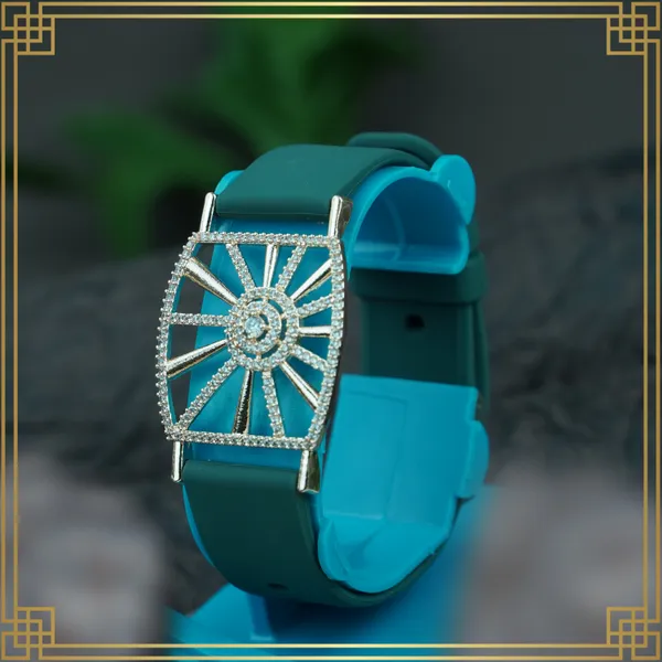 Green_Wrist_Watch_Style_Rose_Gold_Plated_Bracelet_-_Perfect_Gift_For_Her