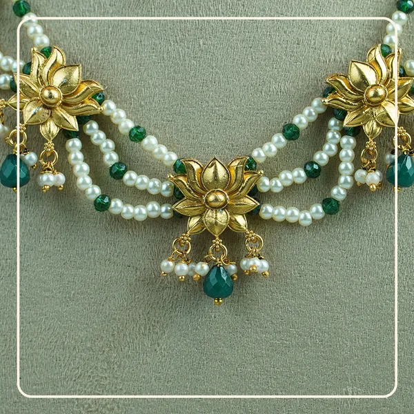 Jyotipadmika_Necklace_|_Radiant_Pearl_Mala_with_Lotus_Design