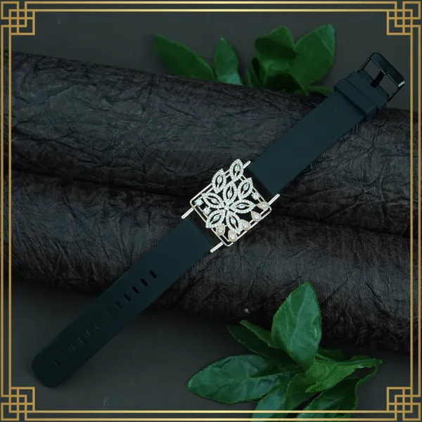 Dark_Green_Wrist_Watch_Style_Rose_Gold_Plated_Bracelet_-_Perfect_Gift_For_Her