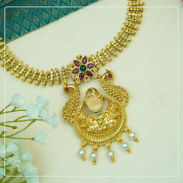 Multicolor_Alloy_Premium_Earring_&_Necklace_Set_|_South_Indian_Jewellery