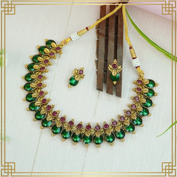 Jewellery_For_Every_Occasion_Enamel_Necklace_Set_|_South_Indian_Jewellery
