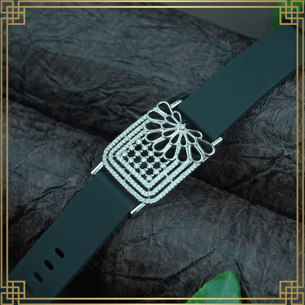 Dark_Green_Wrist_Watch_Style_Rose_Gold_Plated_Bracelet_-_Perfect_Gift_For_Her