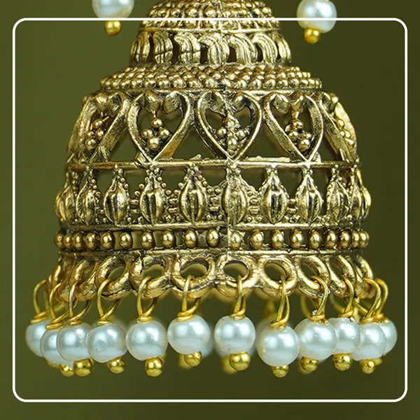 Indrani_Antique_Lakshmi_Jhumki_|_Divine_Festive_Collection_by_Pinak_Jewel