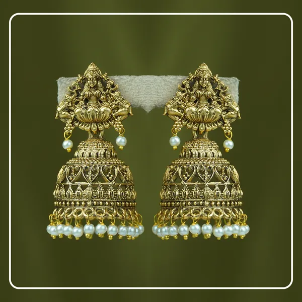 Indrani_Antique_Lakshmi_Jhumki_|_Divine_Festive_Collection_by_Pinak_Jewel