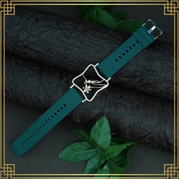 Green_Wrist_Watch_Style_Rose_Gold_Plated_Bracelet_-_Perfect_Gift_For_Her