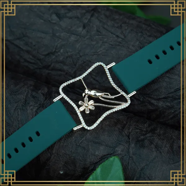 Green_Wrist_Watch_Style_Rose_Gold_Plated_Bracelet_-_Perfect_Gift_For_Her