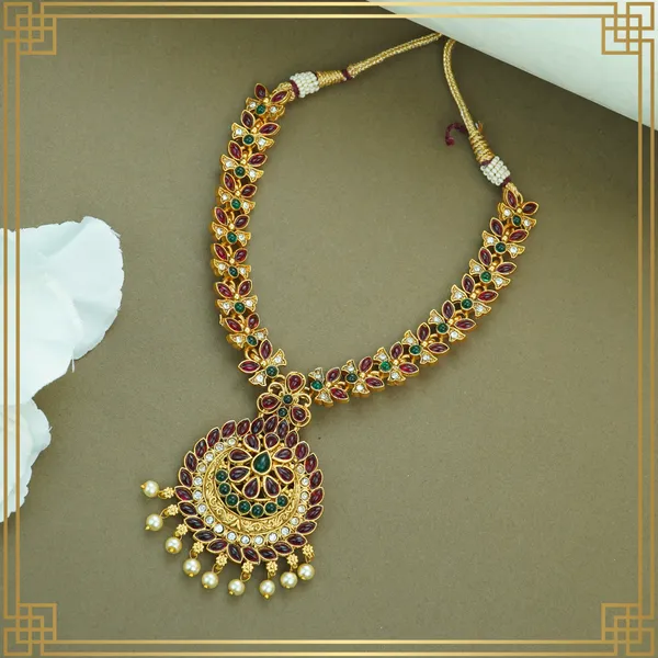 Multicolor_Alloy_Premium_Earring_&_Necklace_Combo_Set_|_South_Indian_Jewellery