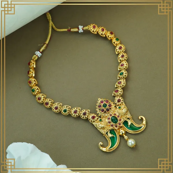 Multicolor_Alloy_Premium_Earring_&_Pendant_Combo_Set|_South_Indian_Jewellery