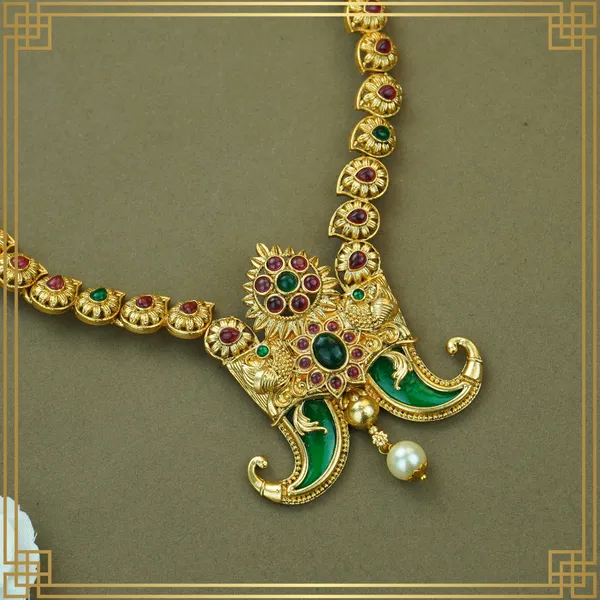 Multicolor_Alloy_Premium_Earring_&_Pendant_Combo_Set|_South_Indian_Jewellery