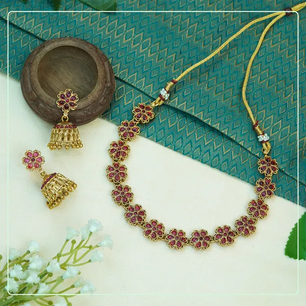 Multicolor_Alloy_Premium_Earring_&_Necklace_Set_|_South_Indian_Jewellery