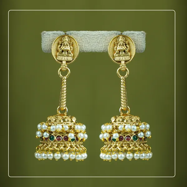 Jayadya_Jhumka_|_Long_Temple_Earrings_Inspired_by_Goddess_Lakshmi