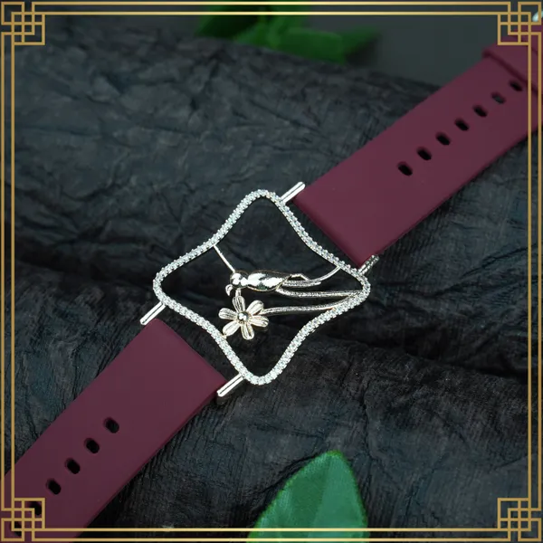 Red_Wrist_Watch_Style_Rose_Gold_Plated_Bracelet_-_Perfect_Gift_For_Her