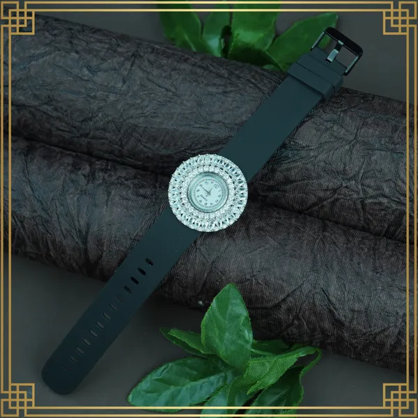 Dark_Green_Women'S_Dial_Analog_Round_Watch