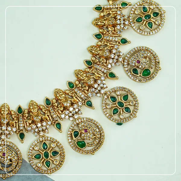 Bridal_Lakshmi_AD_Temple_Necklace_with_Coin_&_Elephant_Design_�_Premium_Brass_Heritage_Jewelry