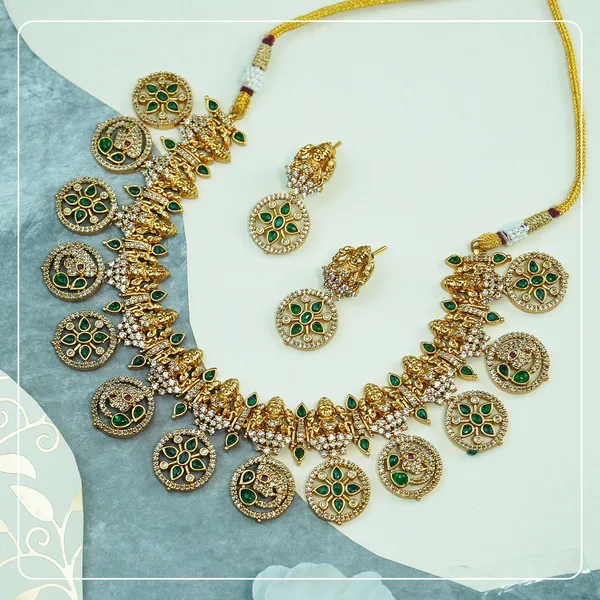 Bridal_Lakshmi_AD_Temple_Necklace_with_Coin_&_Elephant_Design_�_Premium_Brass_Heritage_Jewelry