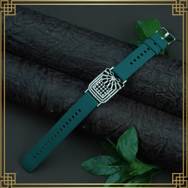 Green_Wrist_Watch_Style_Rose_Gold_Plated_Bracelet_-_Perfect_Gift_For_Her