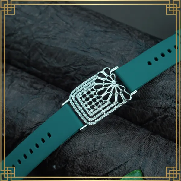 Green_Wrist_Watch_Style_Rose_Gold_Plated_Bracelet_-_Perfect_Gift_For_Her